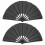 2Pcs Black Foldable Hand Fan for Party Performance Lightweight Durable 1
