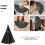 2Pcs Black Foldable Hand Fan for Party Performance Lightweight Durable 7