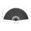 2Pcs Black Foldable Hand Fan for Party Performance Lightweight Durable 2
