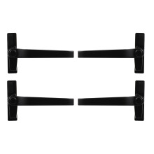 4Pcs Modern Black Window Pull Handles Aluminum Alloy for Home Use