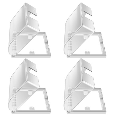 4Pcs Acrylic Splash-Proof Outlet Covers Transparent Socket Safety Box