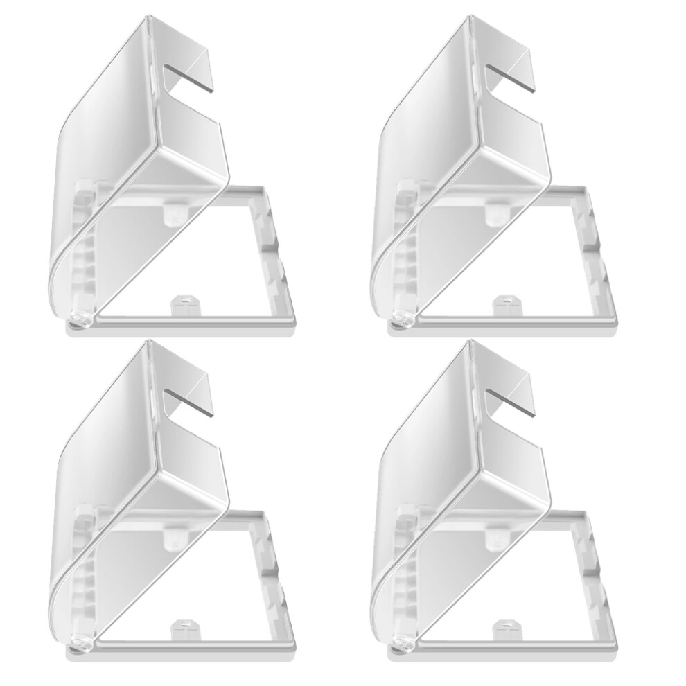 4Pcs Acrylic Splash-Proof Outlet Covers Transparent Socket Safety Box Totority
