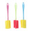 3 pcs sponge cleaning cup brush, hanging retractable, 2-color 1