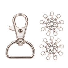 40Packs DIY Tag Clips Silver Swivel Hooks for Keychains