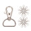 40Packs DIY Tag Clips Silver Swivel Hooks for Keychains 1