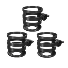 3Pcs Black Stroller Bottle Holders Durable Plastic Drink Bottle Racks