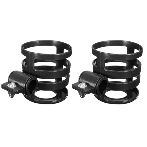 3Pcs Black Stroller Bottle Holders Durable Plastic Drink Bottle Racks 2
