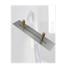 Drywall Smoothing Tool Plastering Trowel Large 19.7x4.7 Inch Manganese Steel Double Handle