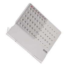 1Pc Aluminium Mini Desktop Calendar Silver Metal Household Decoration