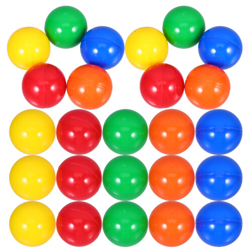 50Pcs Reusable Plastic Raffle Balls Assorted Color Sphere Game Balls