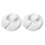 2Pcs White Sectioned Dining Plates Plastic Portion Control Tray 1