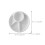 2Pcs White Sectioned Dining Plates Plastic Portion Control Tray 2