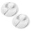 2Pcs White Sectioned Dining Plates Plastic Portion Control Tray 9