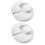 2Pcs White Sectioned Dining Plates Plastic Portion Control Tray 6