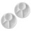 2Pcs White Sectioned Dining Plates Plastic Portion Control Tray 10
