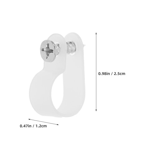 1Ensemble Clips Nylon Blanc Pour Câbles Décoratifs Vis Acier Inox 1