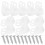 1Ensemble Clips Nylon Blanc Pour Câbles Décoratifs Vis Acier Inox 10