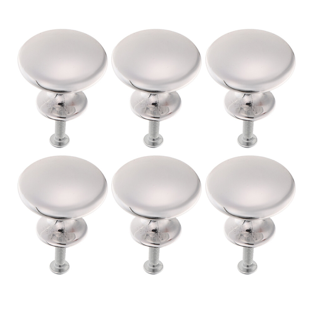 12Pcs Metal Zinc Alloy Round Cabinet Knobs Brushed Silver Drawer Pulls 013748010163