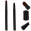 2Pcs Mini Black Double-Ended Eyebrow Makeup Brush Angled Cosmetic Tool 3
