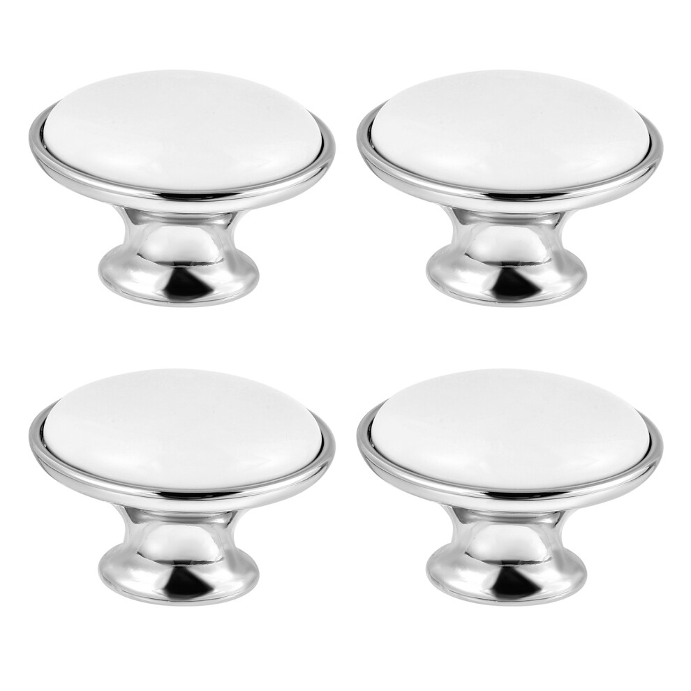 4Pcs Silver Cabinet Pull Handles Durable Zinc Alloy Door Knobs 3062675885976