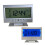 Desk Alarm Clock World Time Function Modern Silver 1pack 1