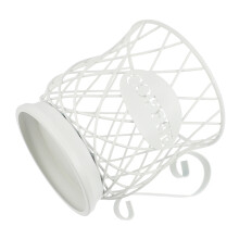 1Pc White Coffee Pod Organizer Metal Storage Basket Holder