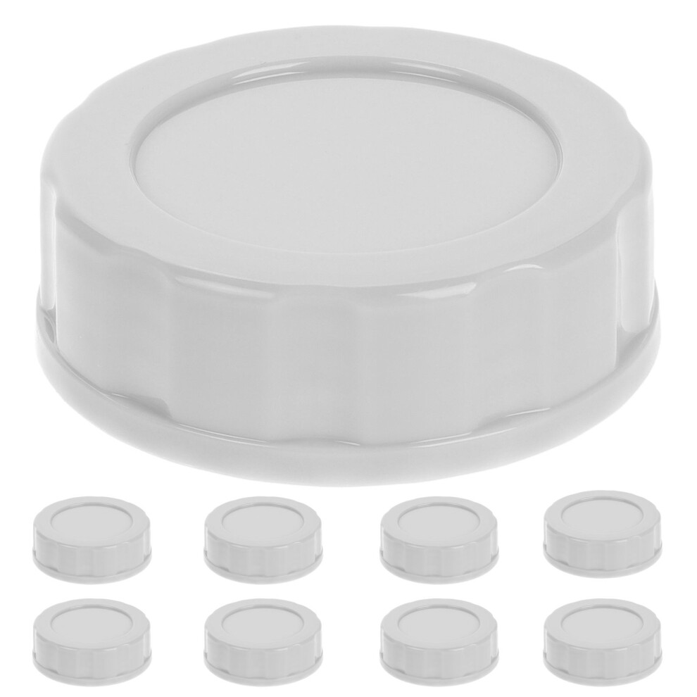 10Pcs Baby Bottle Caps Pp Leakproof Travel Replacement Lids Dark/Grey Happyyami