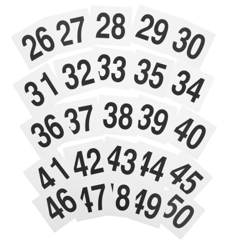 25Pcs Durable PVC Wedding Table Number Signs Multi Color Seating Decor