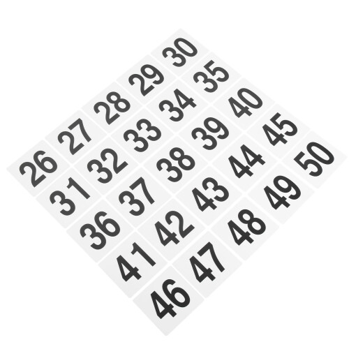 25Pcs Durable PVC Wedding Table Number Signs Multi Color Seating Decor 2