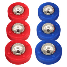 6Pcs Kids Tabletop Curling Game Set Assorted Color Steel Plastic Pucks