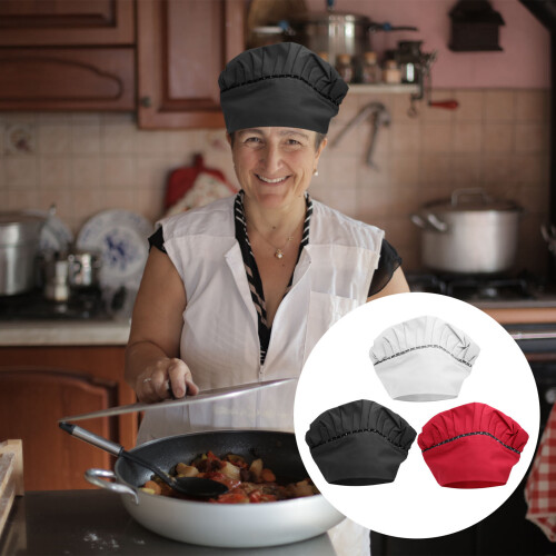 3Pcs Comfortable Cotton Chef Hat Classic Design for Restaurant Use 1