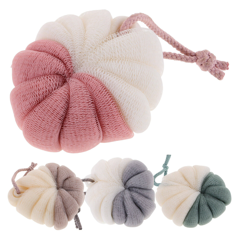 Vaguelly 4Pcs Bath Sponge Poufs Bubble Maker For Shower With Hanging Loop