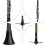 Portable Black Clarinet Stand Folding Plastic Metal Stable Holder 3
