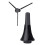 Portable Black Clarinet Stand Folding Plastic Metal Stable Holder 7