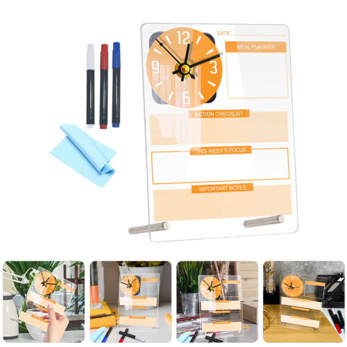 Raindrops White Board Dry Erase Clock .00x15.00x0.20cm 2