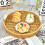 Khaki Handwoven Rattan Storage Basket Sturdy Kitchen Tabletop Tray 8