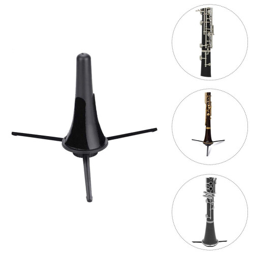 Portable Black Clarinet Stand Folding Plastic Metal Stable Holder 1