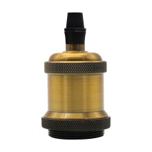Aluminum E27 Lamp Holder Vintage Style Screw Socket for Home Use