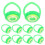 10Pcs Pool Cue Holders Green Plastic Billiard Cue Rack Compact Design 9