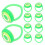 10Pcs Pool Cue Holders Green Plastic Billiard Cue Rack Compact Design 10