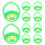 10Pcs Pool Cue Holders Green Plastic Billiard Cue Rack Compact Design 8