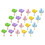 30Pcs Durable Resin Thumbtacks Multi-Color Flower Shaped Push Pins 1