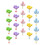 30Pcs Durable Resin Thumbtacks Multi-Color Flower Shaped Push Pins 3