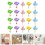 30Pcs Durable Resin Thumbtacks Multi-Color Flower Shaped Push Pins 6