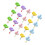 30Pcs Durable Resin Thumbtacks Multi-Color Flower Shaped Push Pins 2