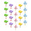 30Pcs Durable Resin Thumbtacks Multi-Color Flower Shaped Push Pins 4