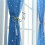 Blue Polyester Sheer Curtains for Window with Star Pattern 9
