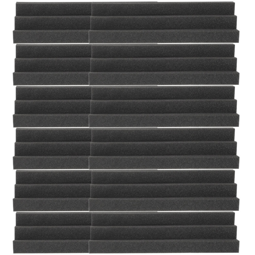 12Pcs Acoustic Foam Bass Traps Black Soundproofing Panels For Home Use 3032903836582