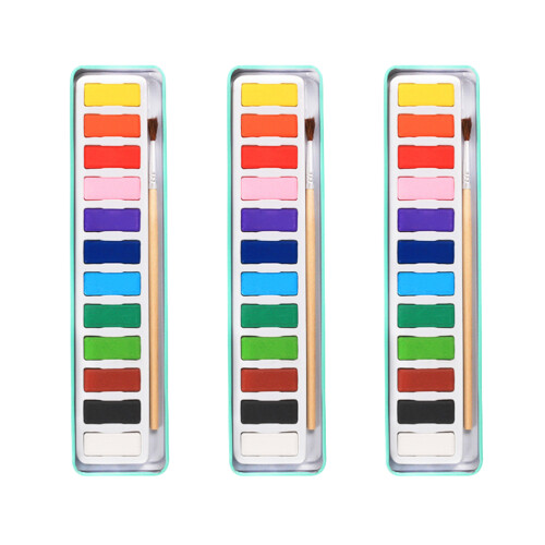 3 Set Set Watercolor Paint Watercolor Set Solid
