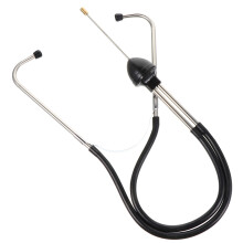 Black Auto Cylinder Stethoscope Car Repair Tool Soft Rubber Handle